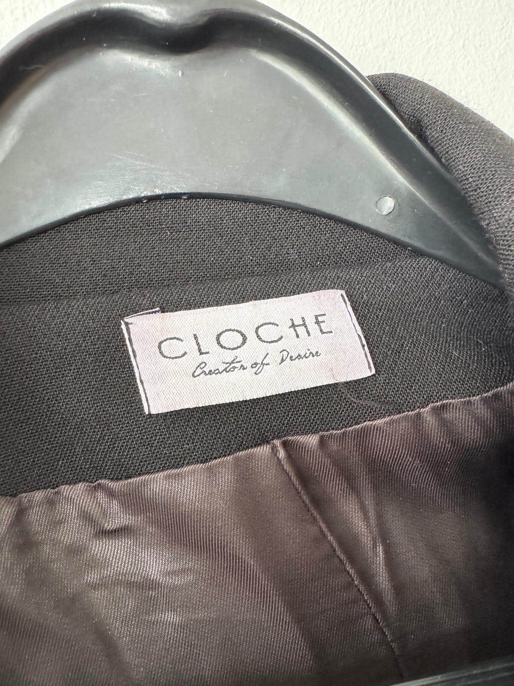 Cloche Blazer and Trouser Set Black Wool Size Not Specified Very Good Condition
