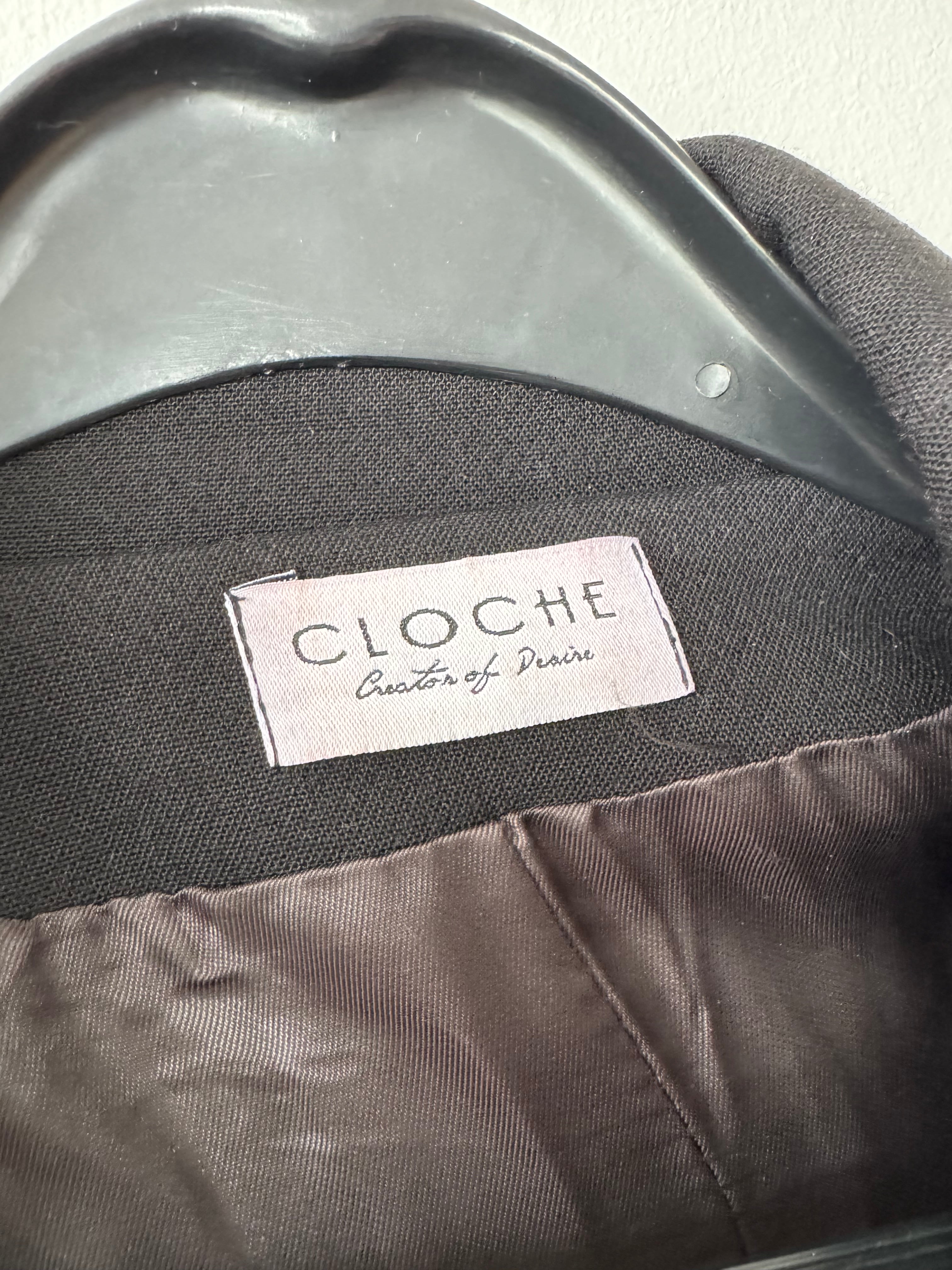 Cloche Blazer and Trouser Set Black Wool Size Not Specified Very Good Condition