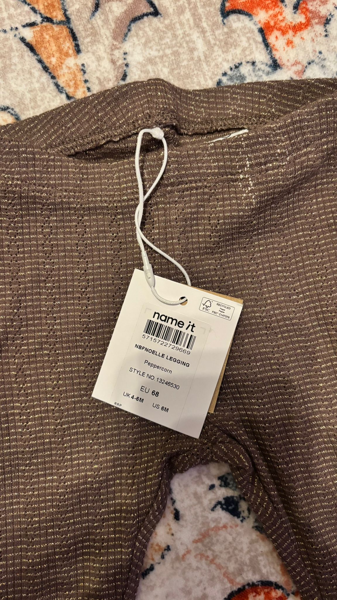 Name It Teddy Jacke & Leggings Set – Gr. 68, Offwhite/Rose, Neu mit Etikett