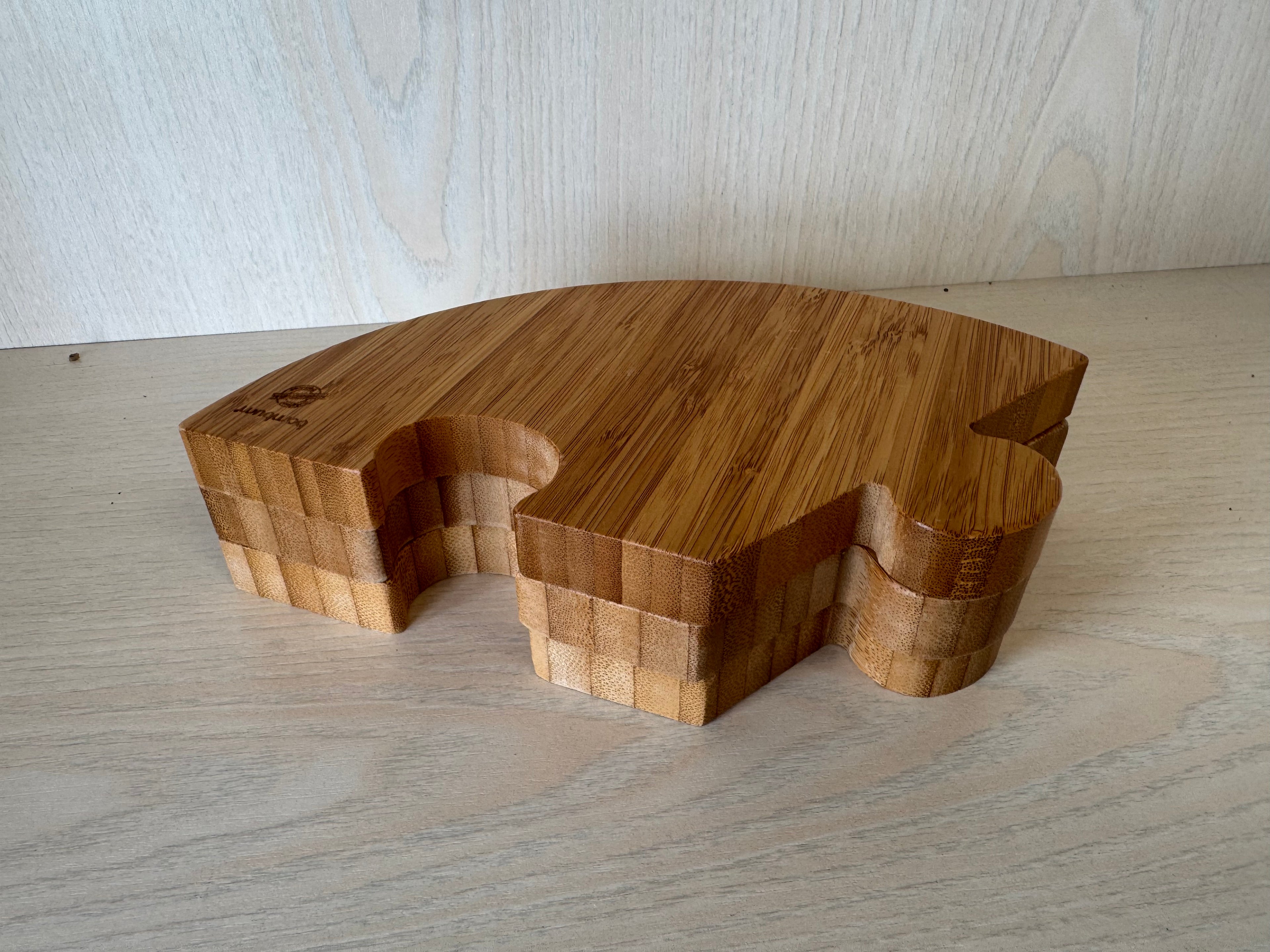2x Bambum Round Puzzle Serviertablett Bambus 30 cm, sehr guter Zustand