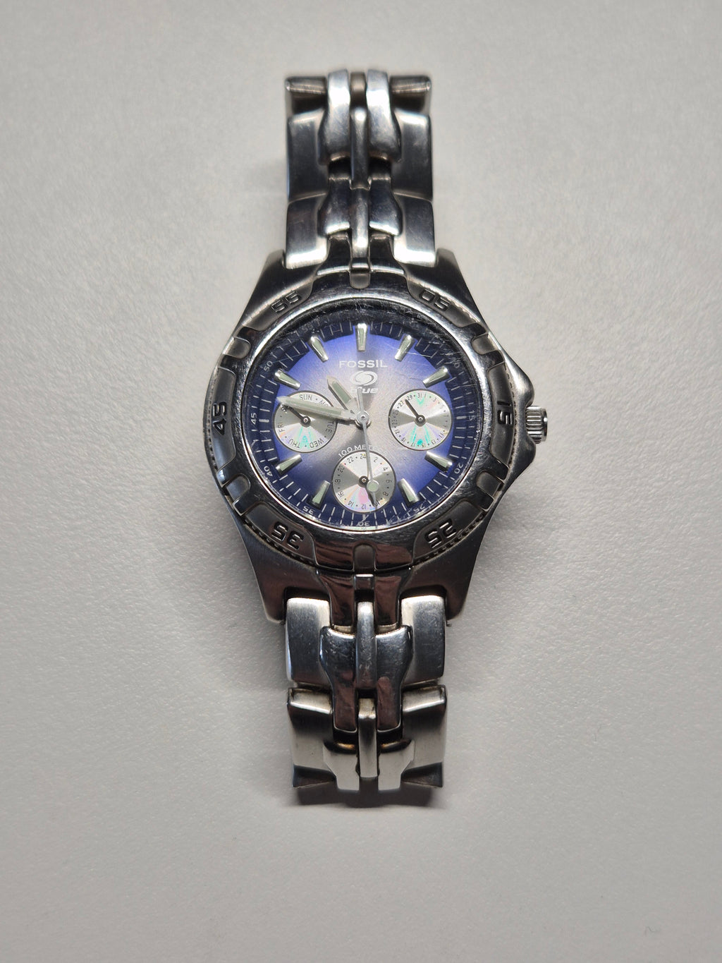 Fossil 'Blue' Chronograph BQ9177 – Edelstahl / Blaues Zifferblatt – 100m WR