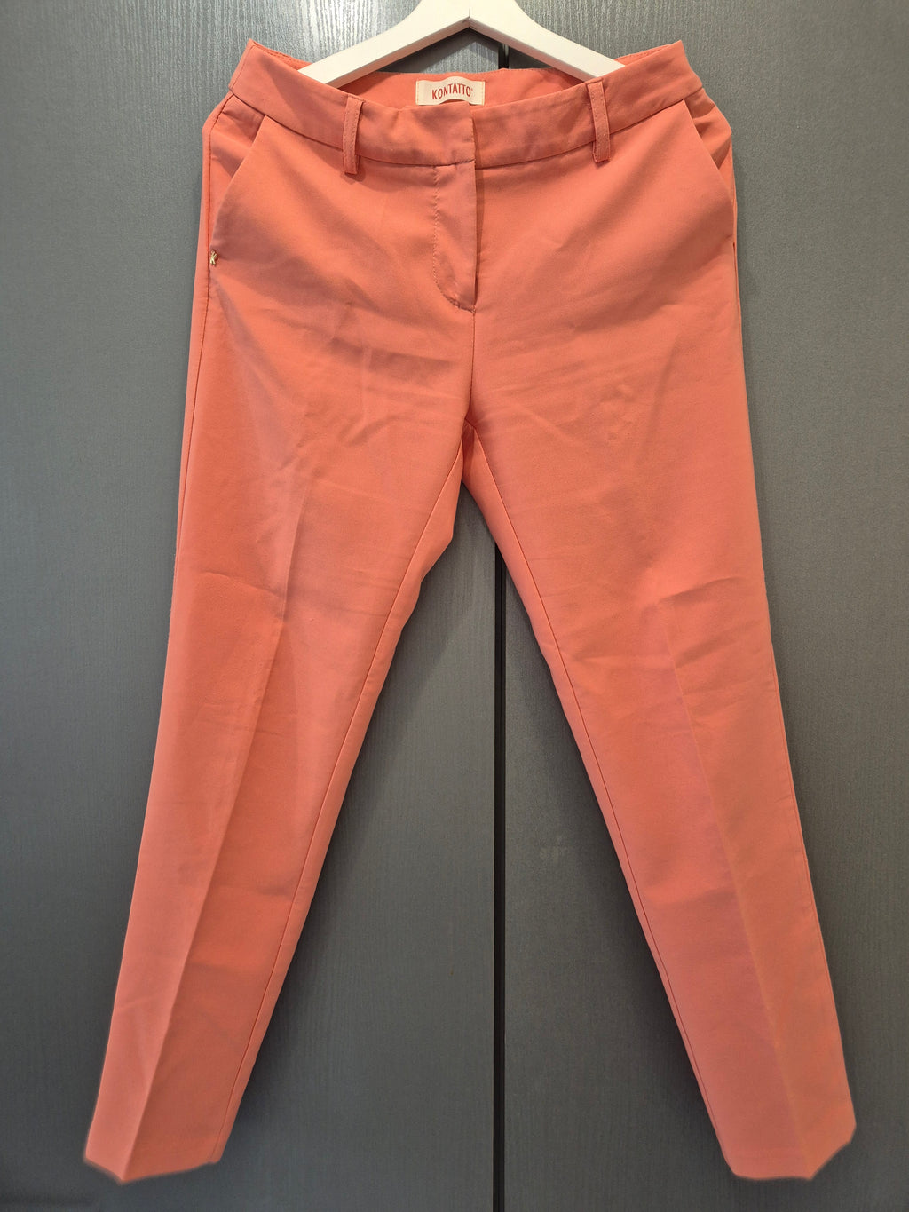 Kontatto Damen Straight-Leg Hose Gr. L – Pfirsich – Guter Zustand