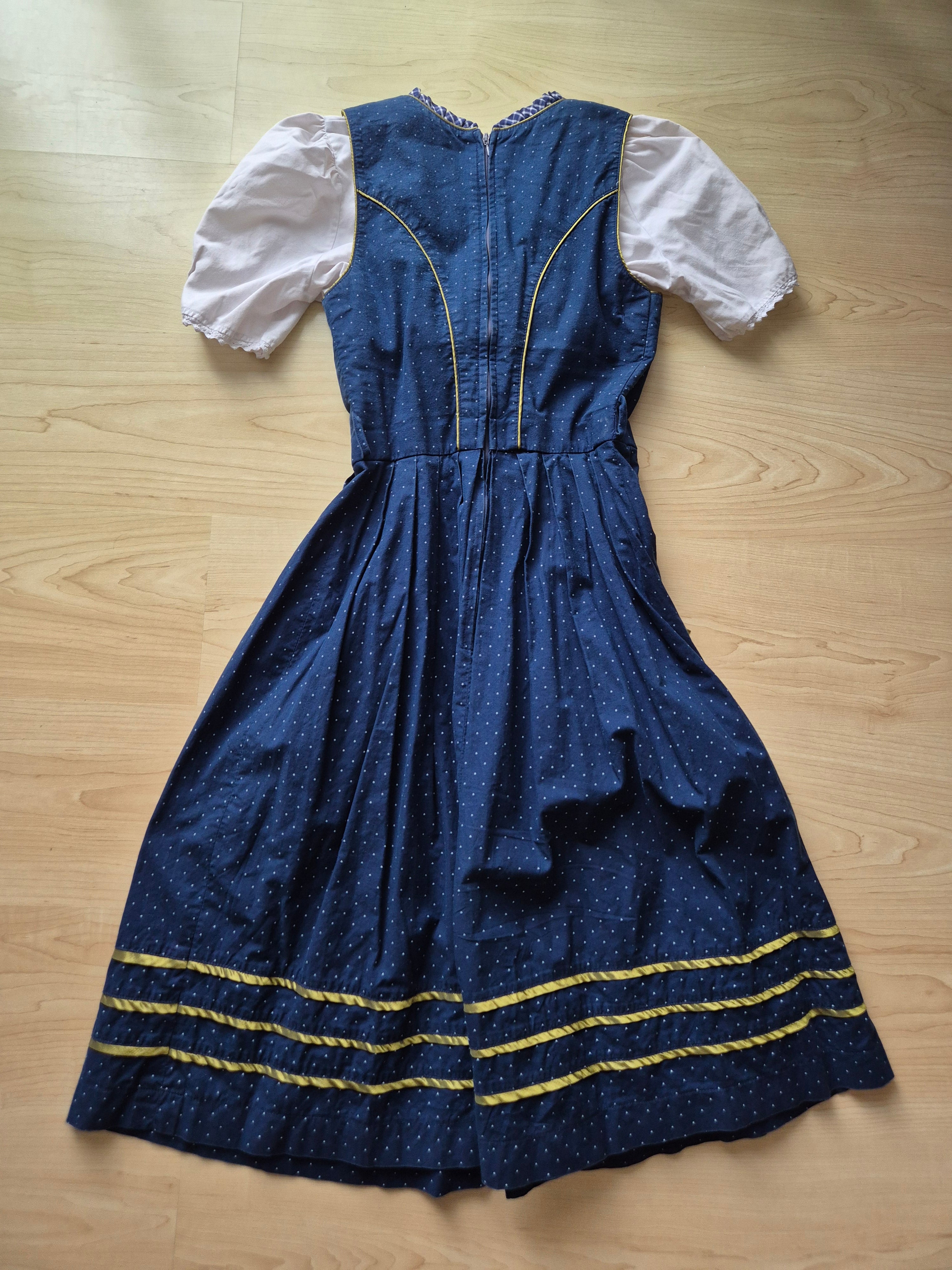 Daller Tracht Dirndl Set – Dunkelblau, Punkte, Gr. 34, Sehr Gut