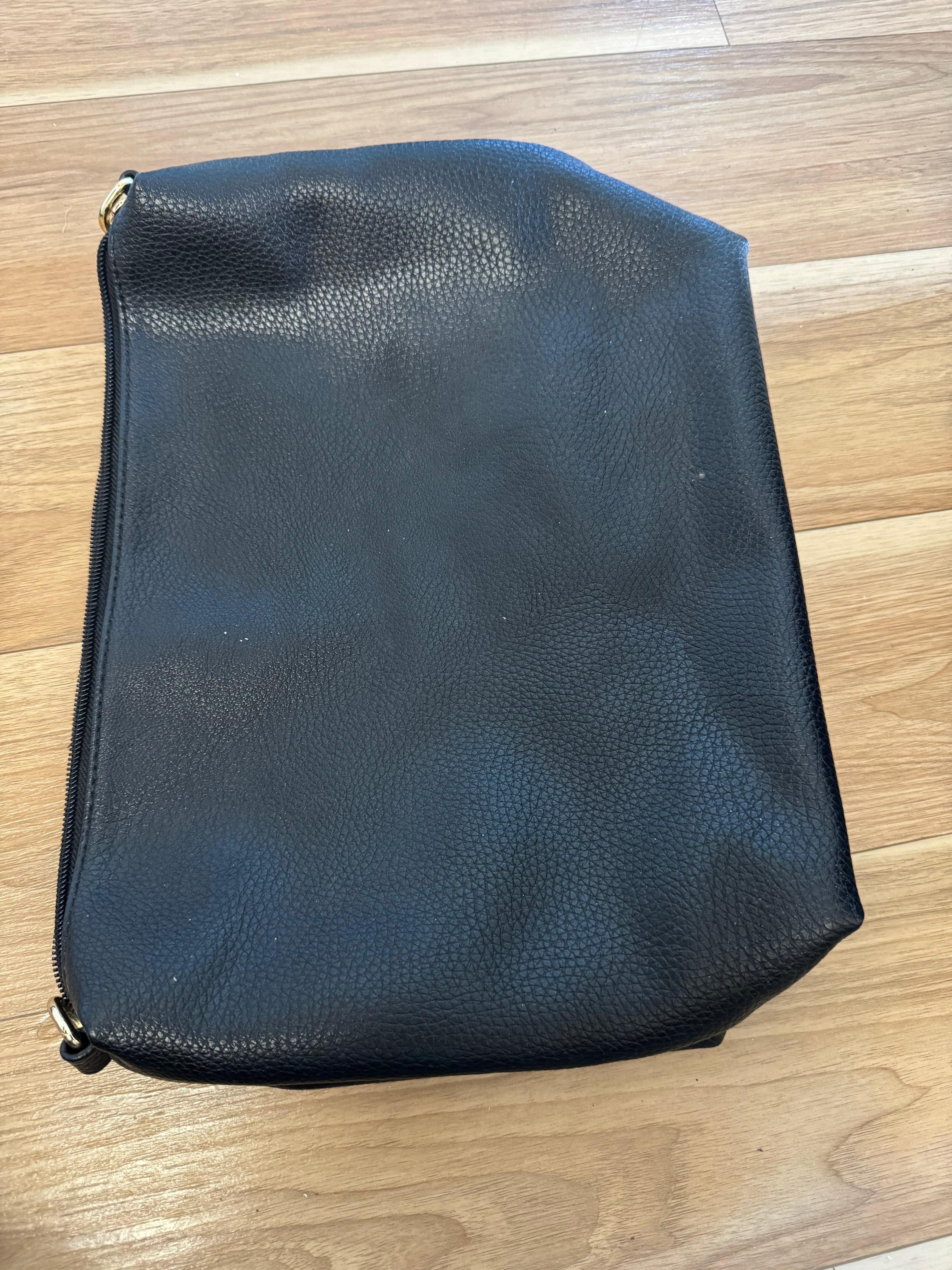 Carvela Black Studded Faux Leather Tote Bag, Medium, Detachable Strap, Used
