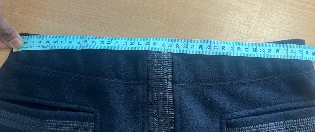Marc Cain Woll Minirock, Blau/Schwarz, Sehr Gut, Größe N3/EU38