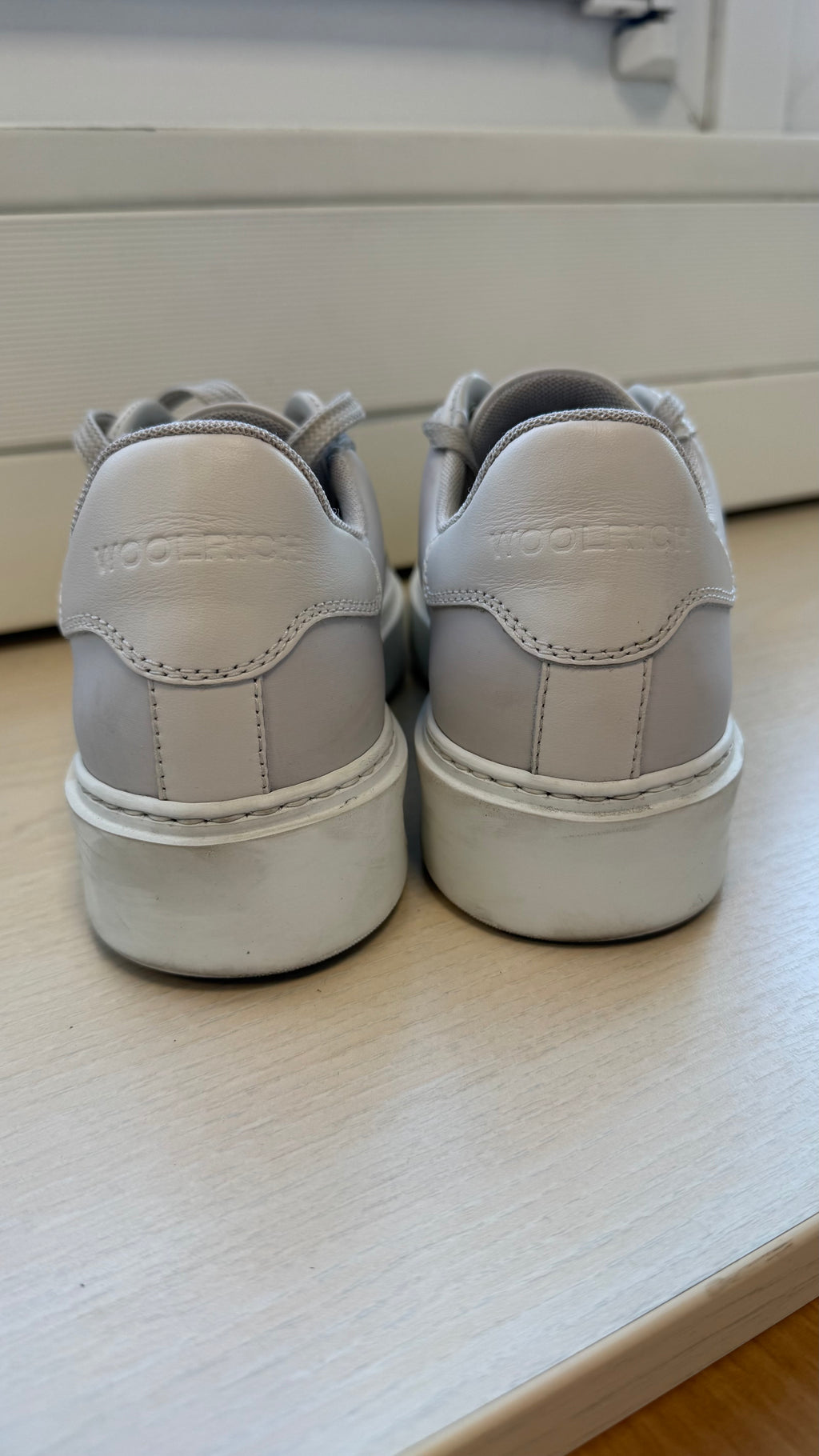 Woolrich Eco-Leather Sneakers Weiß EU 37 Damen Italien Sehr Gut