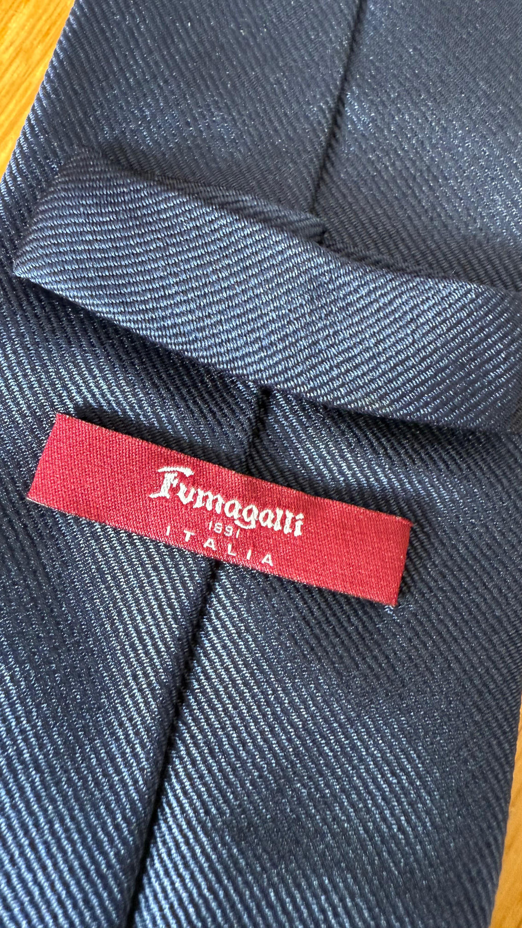 Fumagalli x EGO Limited Edition Seidenkrawatte | Navy | 100% Seide | Wie Neu