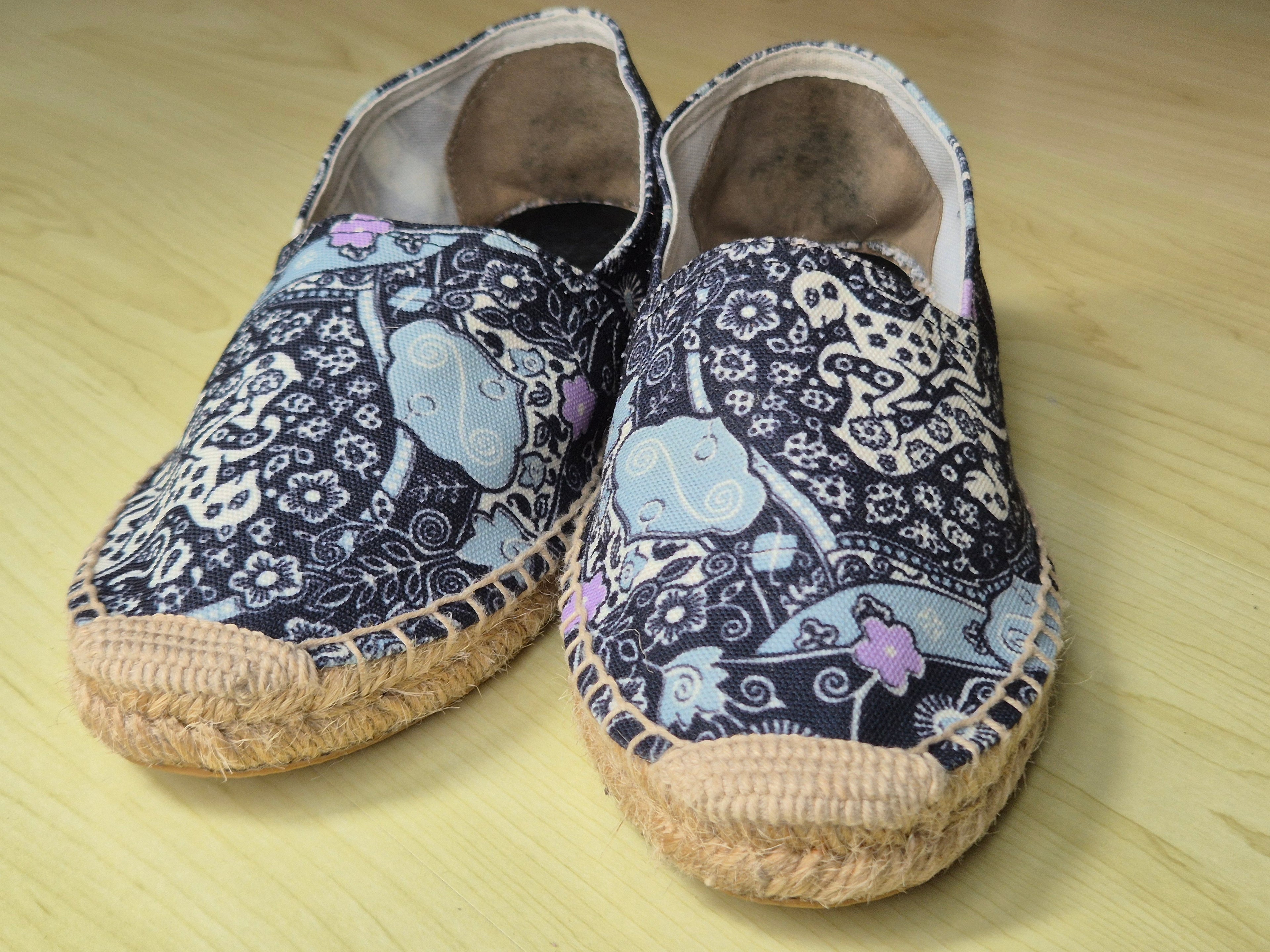 Isabel Marant Espadrilles Gr. 40 | Boho Print | Jute-Sohle | Schwarz Bunt | Gebraucht