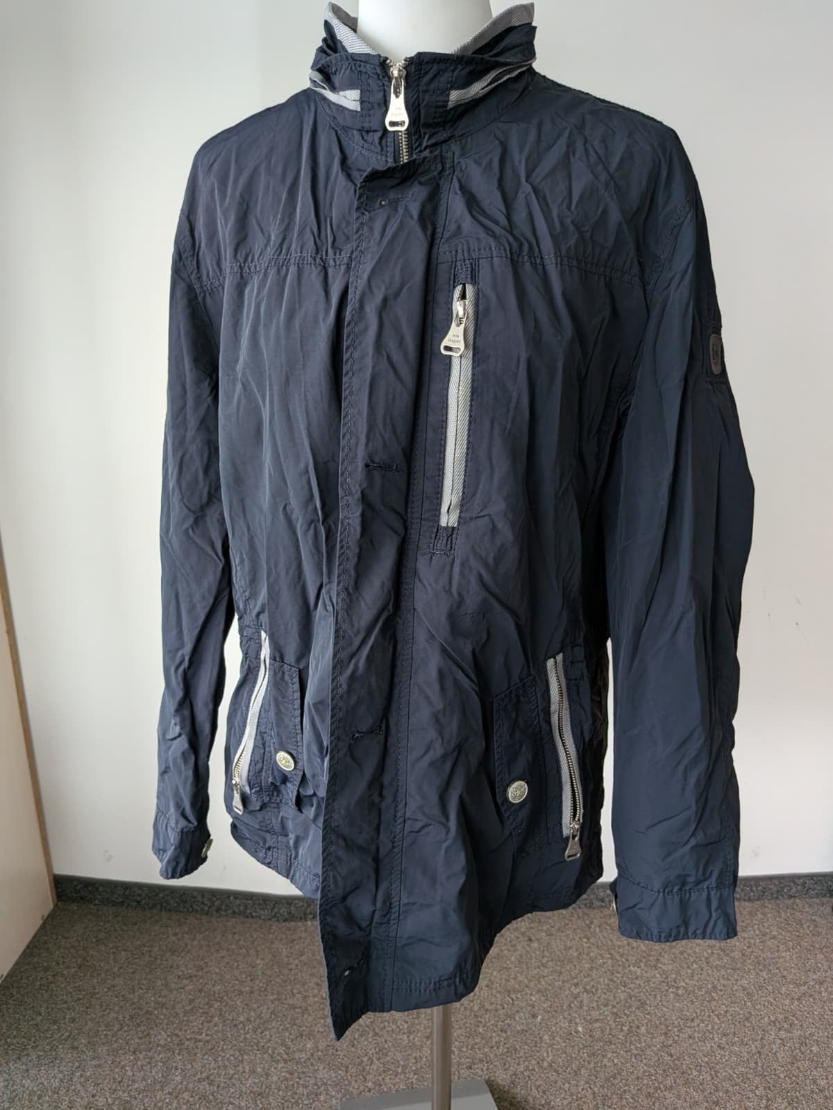 Bugatti Flexcity Men’s Jacket, Size 27 (EU 54 Short), Navy, Very Good