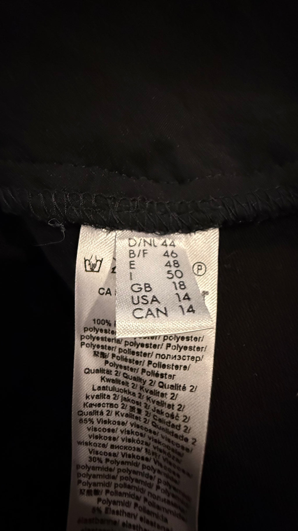 LeComte Black Crochet Lace Dress Size 44 – Like New