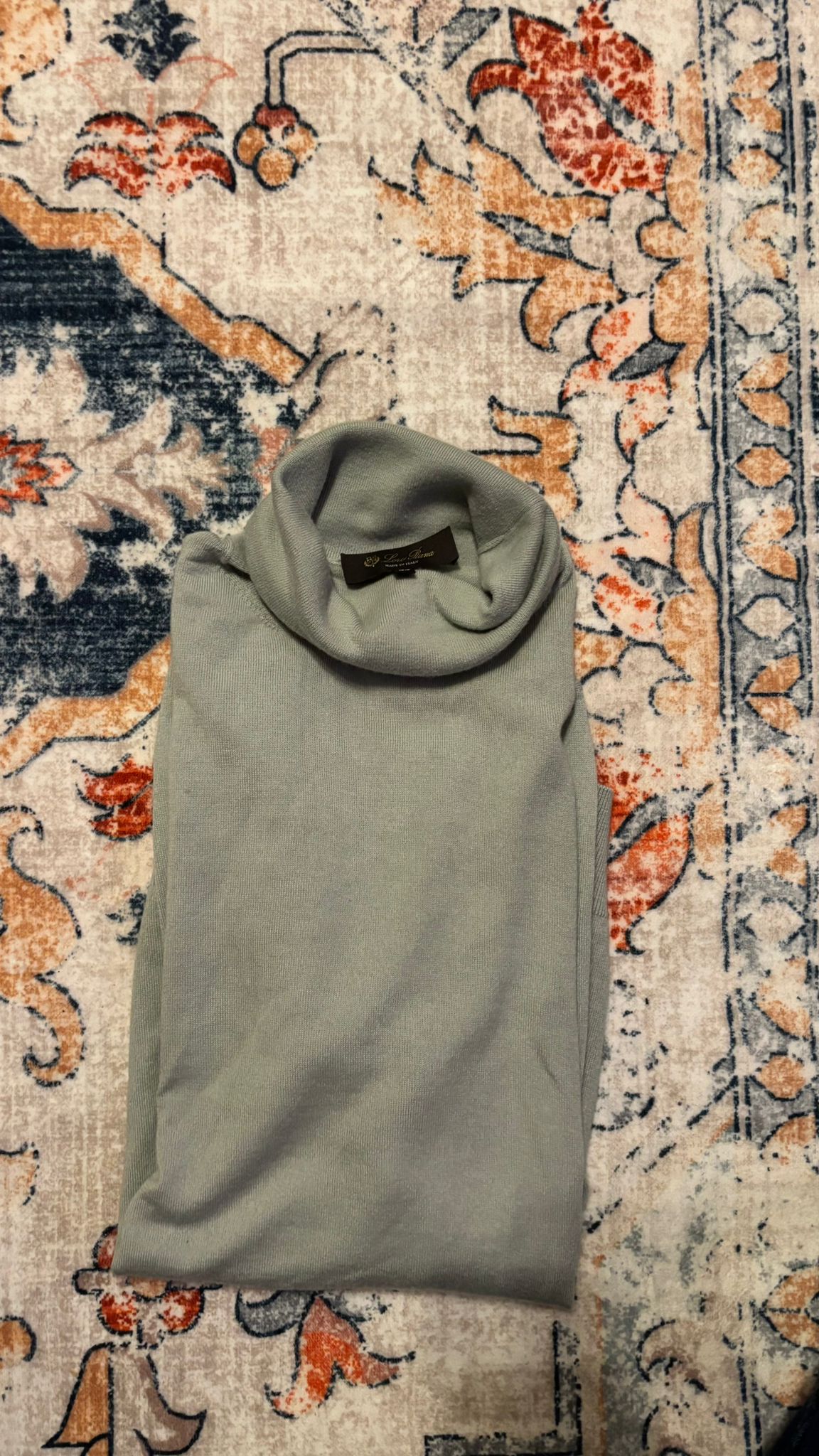 Loro Piana 100% Cashmere Turtleneck Sweater Green IT 44 (EU M) Very Good