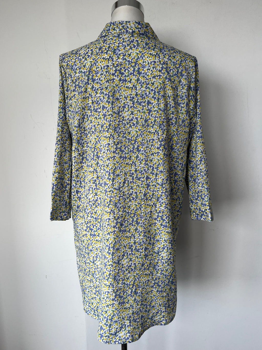 Marc Lauge Daisy Kleid, M, Blau/Gelb, 100% Viskose, Wie Neu