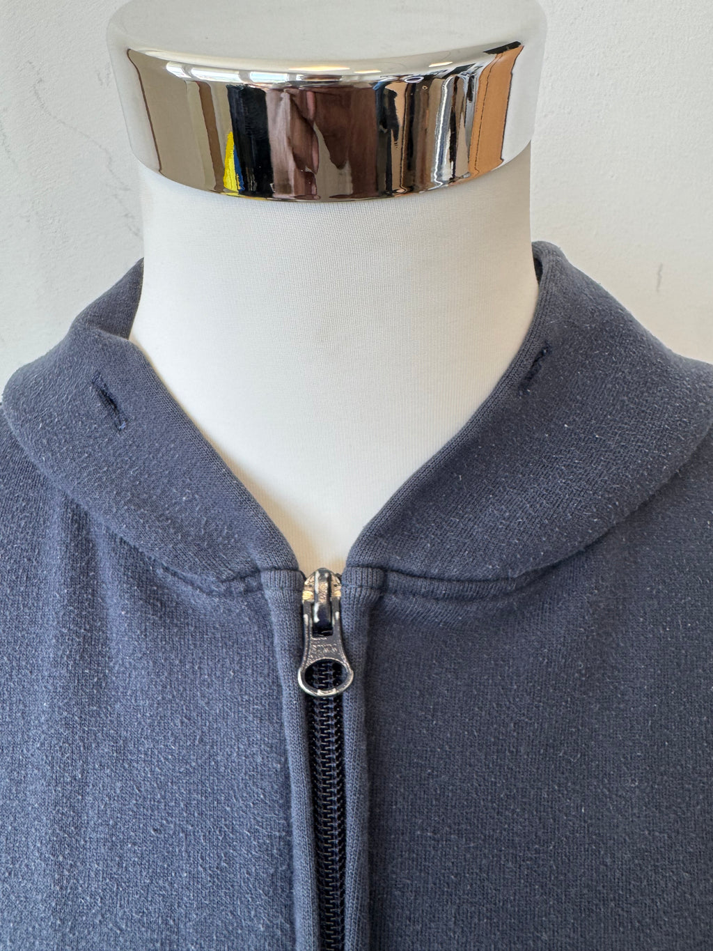 Fred Perry Zip Hoodie – Navy, Gestreifter Saum, Größe M, Guter Zustand