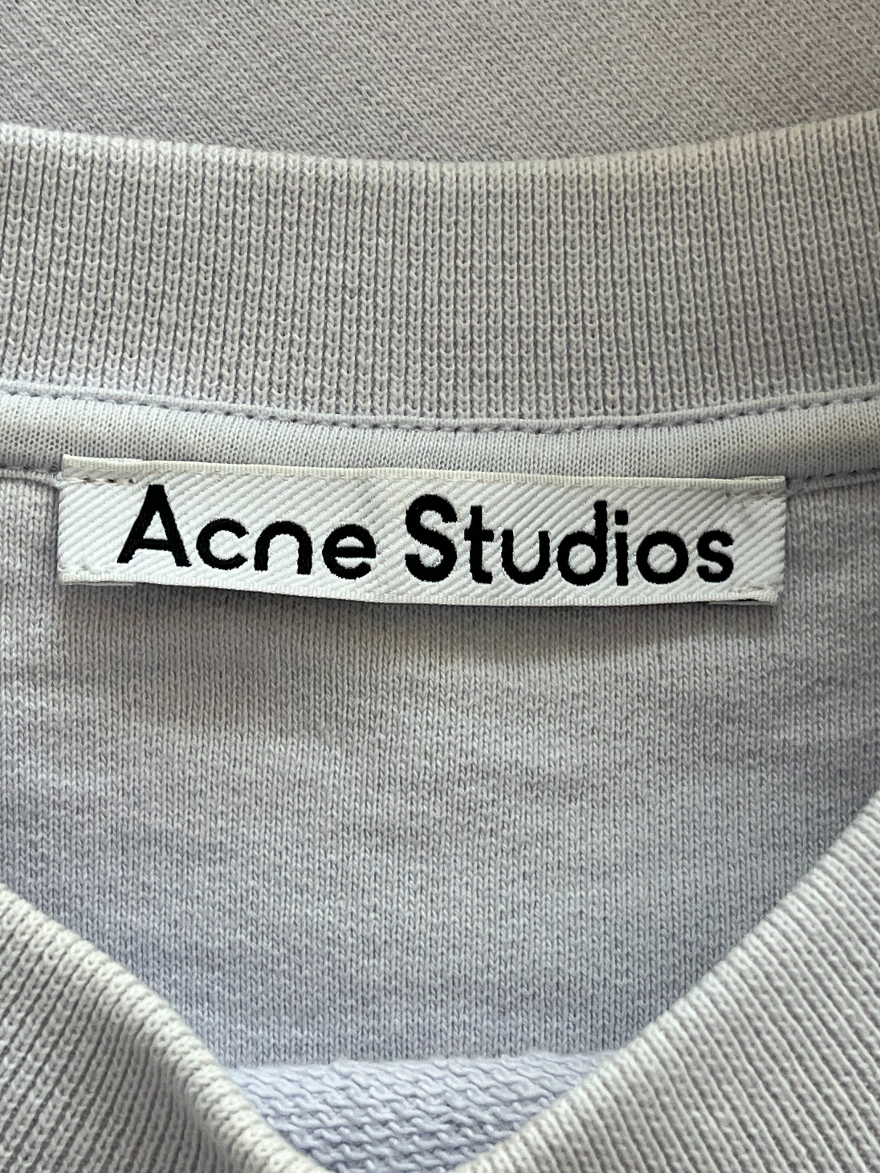Acne Studios Beat Cat Sweatshirt XS Hellgrau Sehr Gut Oversize