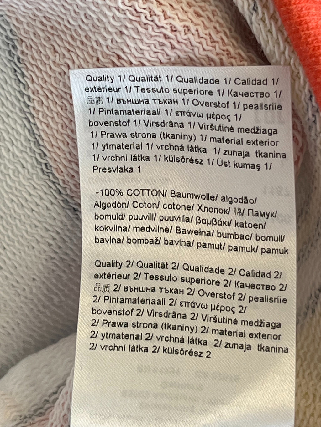 Escada Hoodie Elivana – Multicolor Grafik, Weiß, Größe L, Sehr Gut