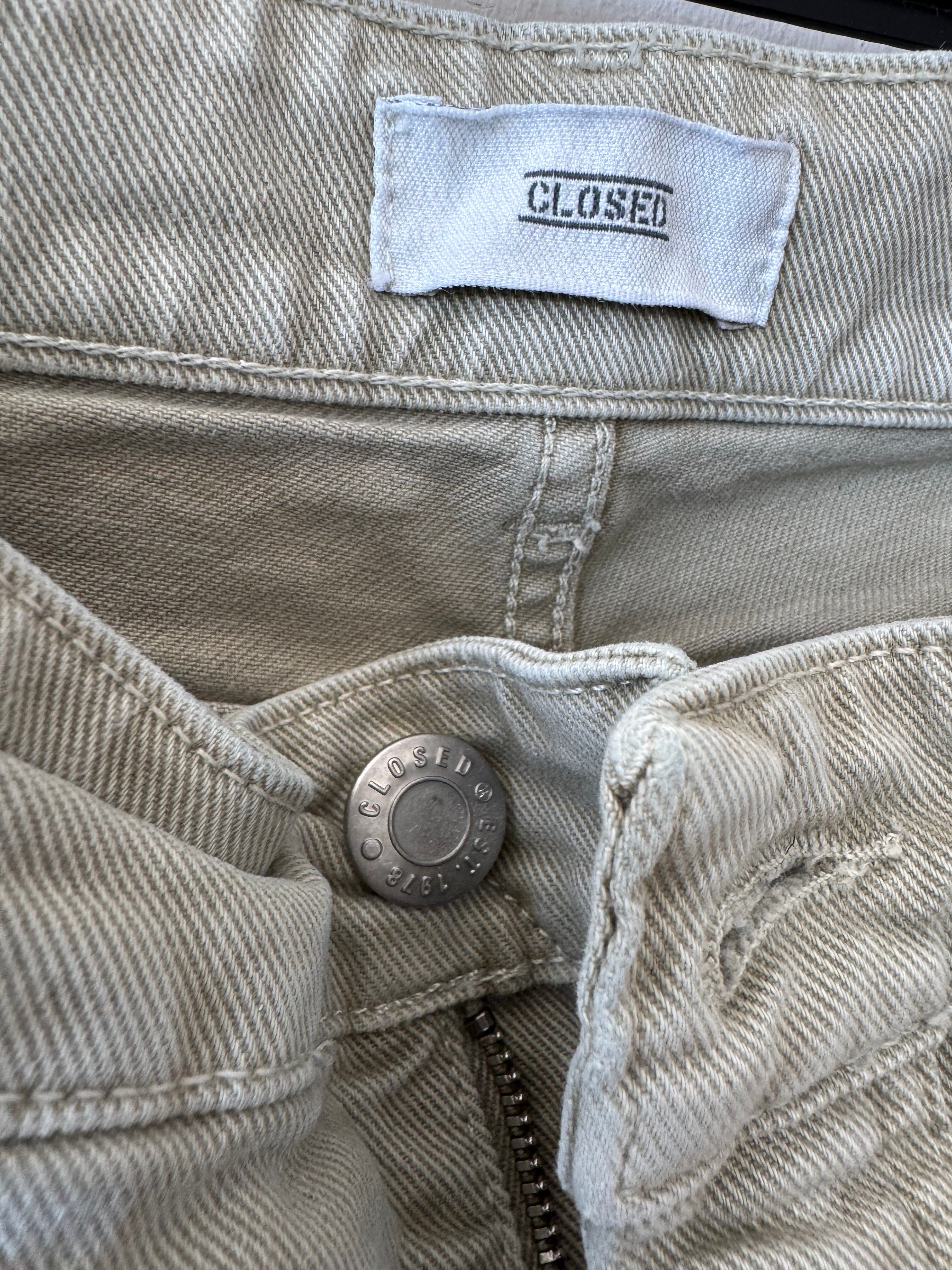 Closed „Unity Slim“ Damen Jeans, Gr. 30, stone beige, gebraucht, Made in Italy