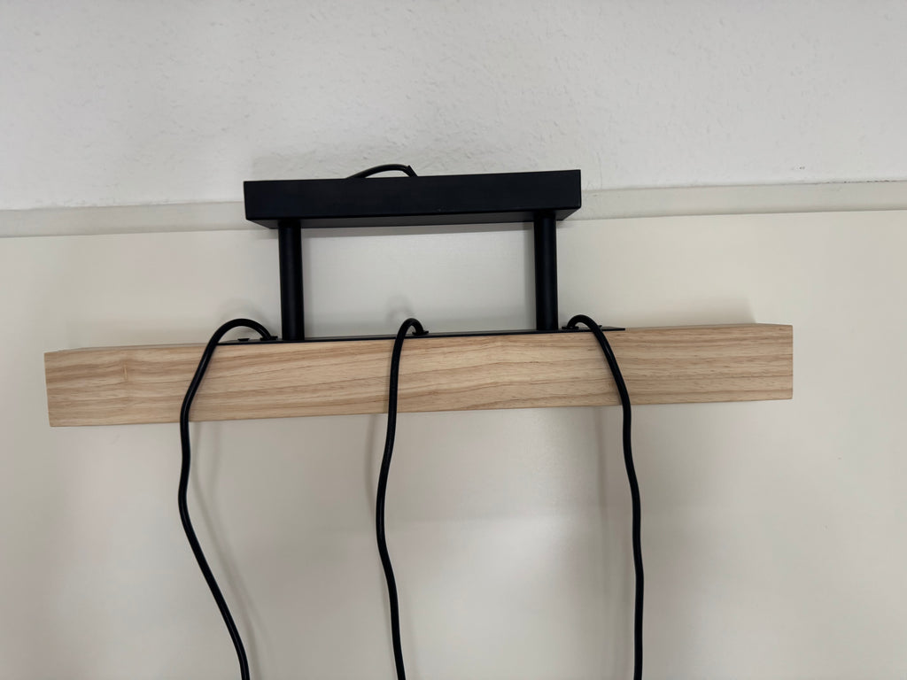Sklum Tina Deckenlampe – Schwarz/Eiche, 60 cm, Sehr guter Zustand