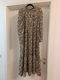 Zara Schlangenmuster Midi Kleid, S, Beige/Schwarz, Sehr Gut