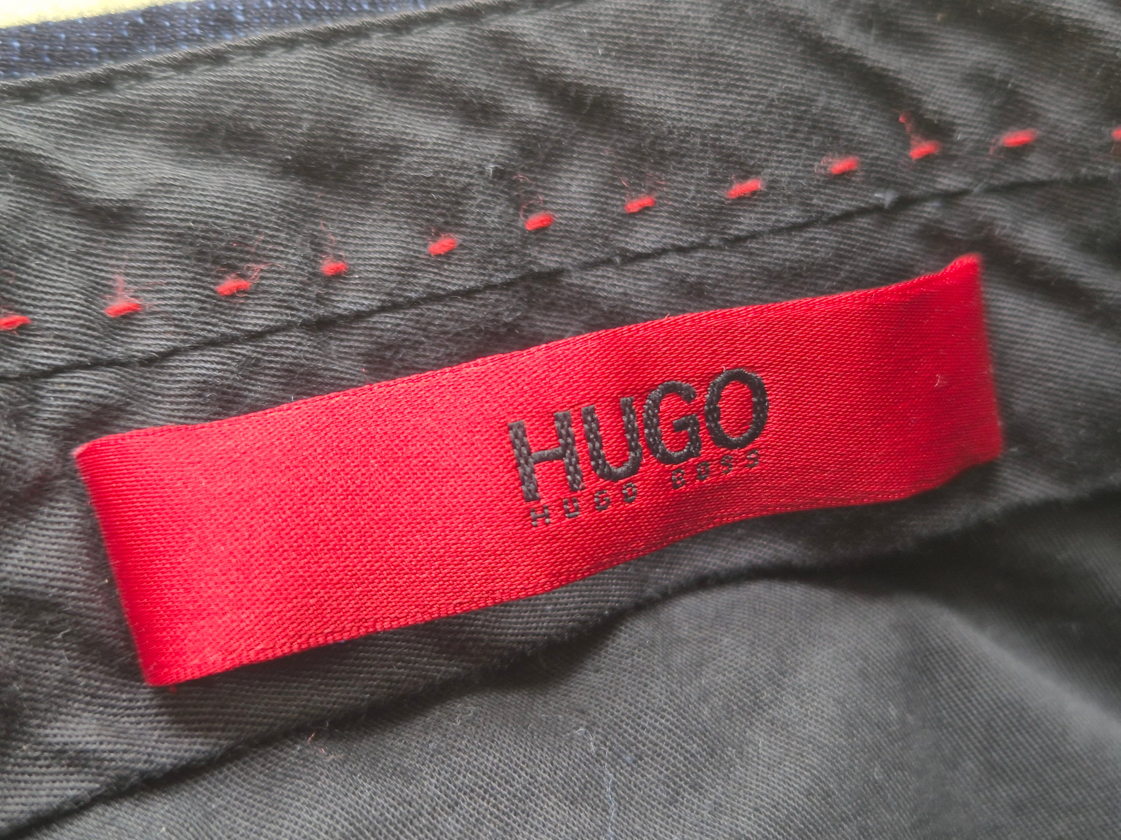Hugo Boss Hesten182 Hose 48 Dunkelblau Schurwolle Extra Slim Fit Gut