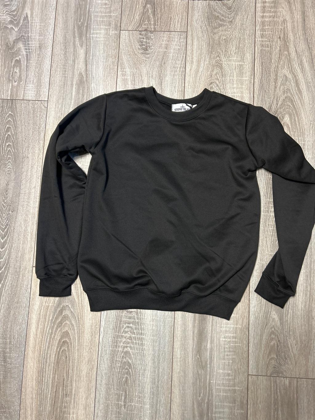 Stone Island Compass-Badge Sweatshirt Schwarz S Neu mit Etikett