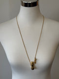 Vintage „Moschus“ Parfümflakon Anhänger, goldfarben, 5 cm, guter Zustand