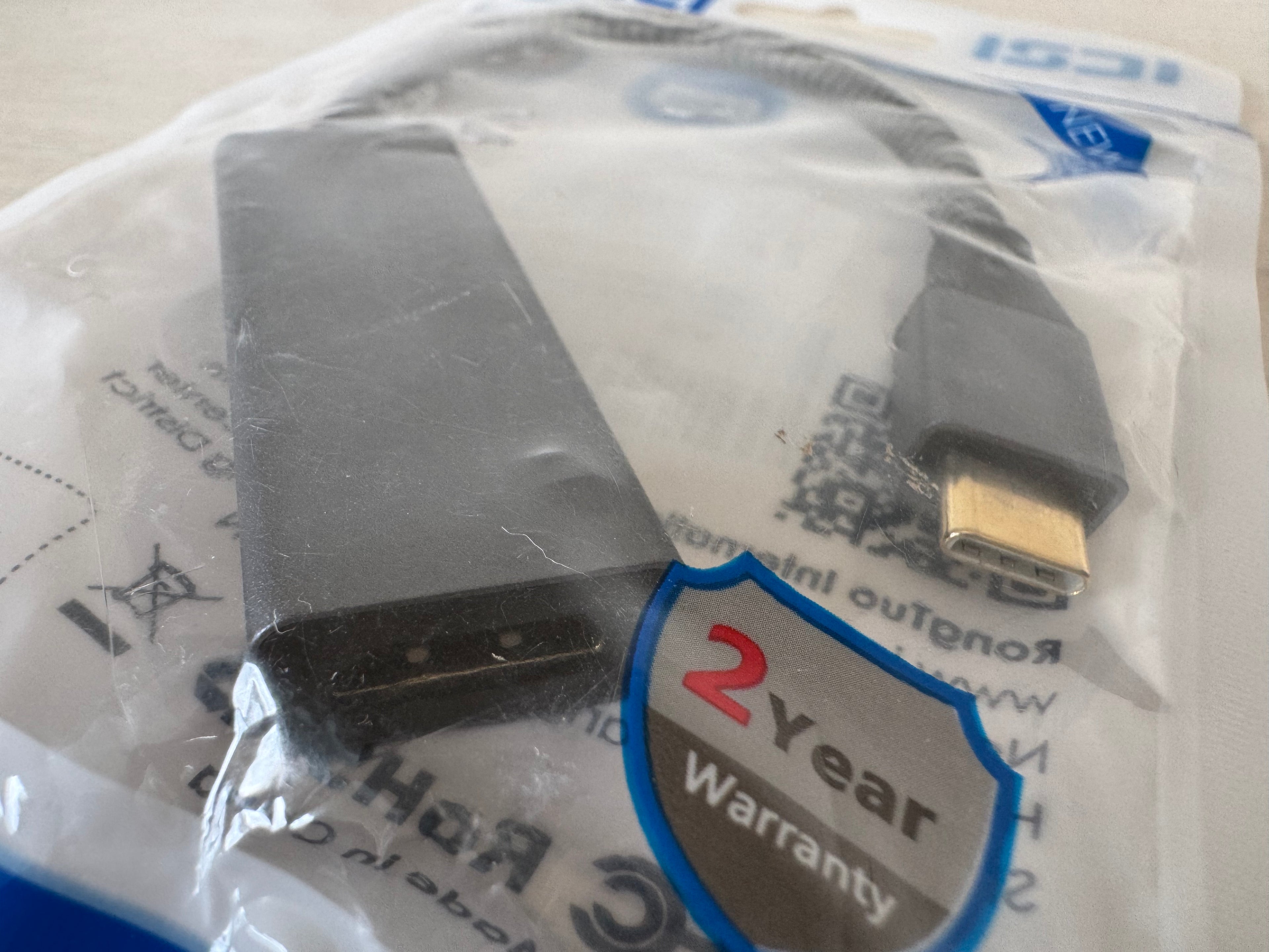 ICZI USB-C to HDMI Adapter, Gray, 10cm, New/Unopened