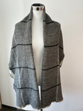 Wendeschal – Italian Wool, Grau/Beige, ca. 192×82 cm, Generic, neuwertig