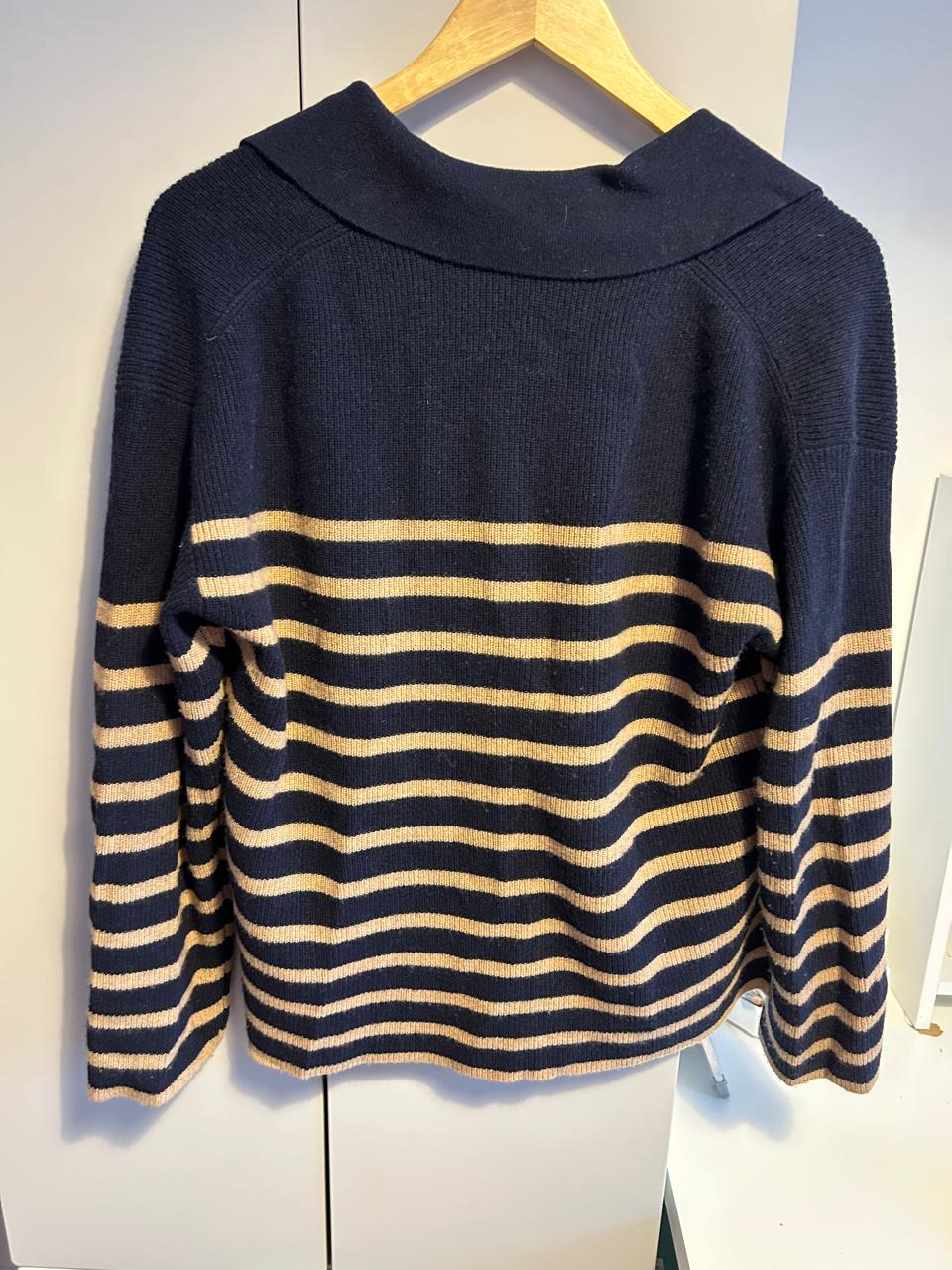 Rails Harris Polo Pullover, Streifen, Kaschmir-Mix, Gr. M, guter Zustand