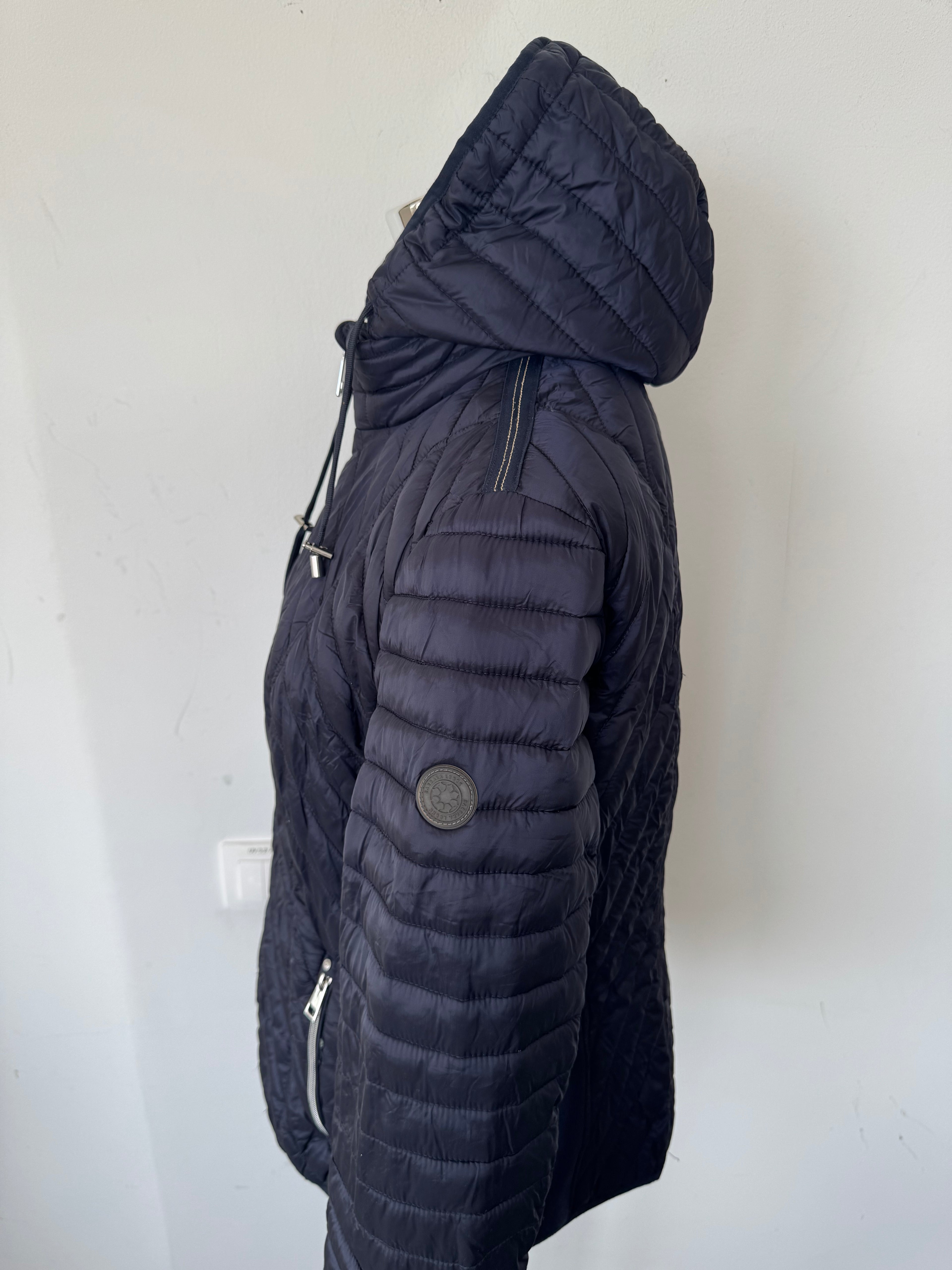 Barbara Lebek Steppjacke mit Kapuze, Navy, EU 42, Sehr guter Zustand