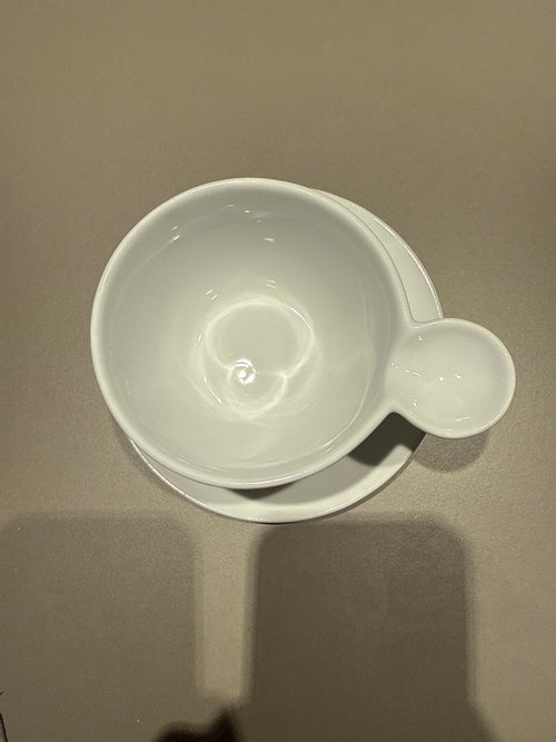 ASA SELECTION Grab-It Bowl 15 oz, Weiß, Keramik, mit Untertasse, guter Zustand