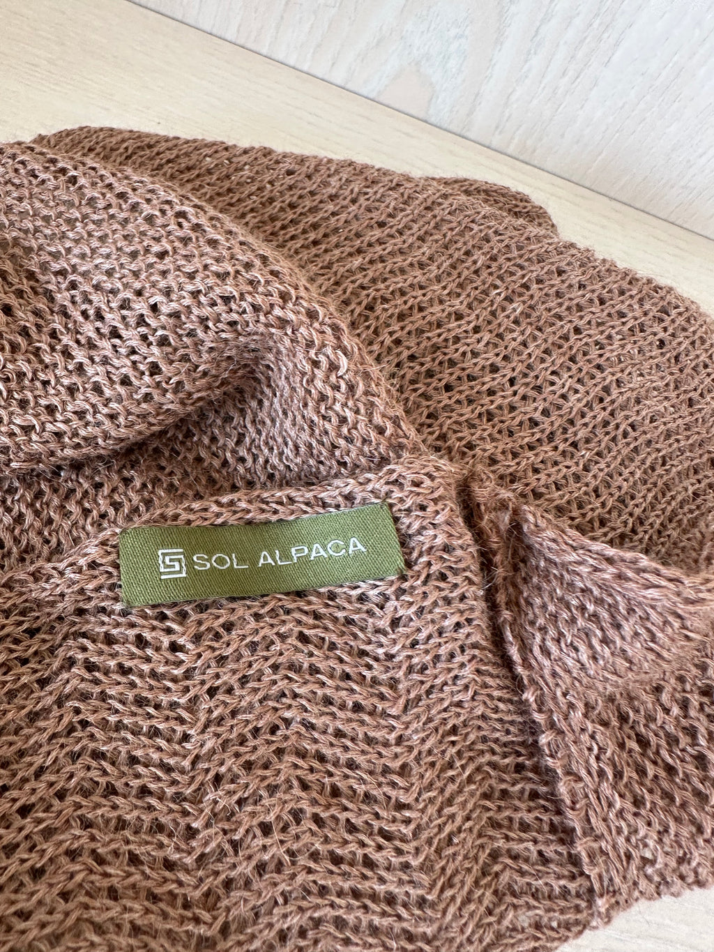 Sol Alpaca Infinity Schal Baby Alpaka One Size Braun Wie Neu