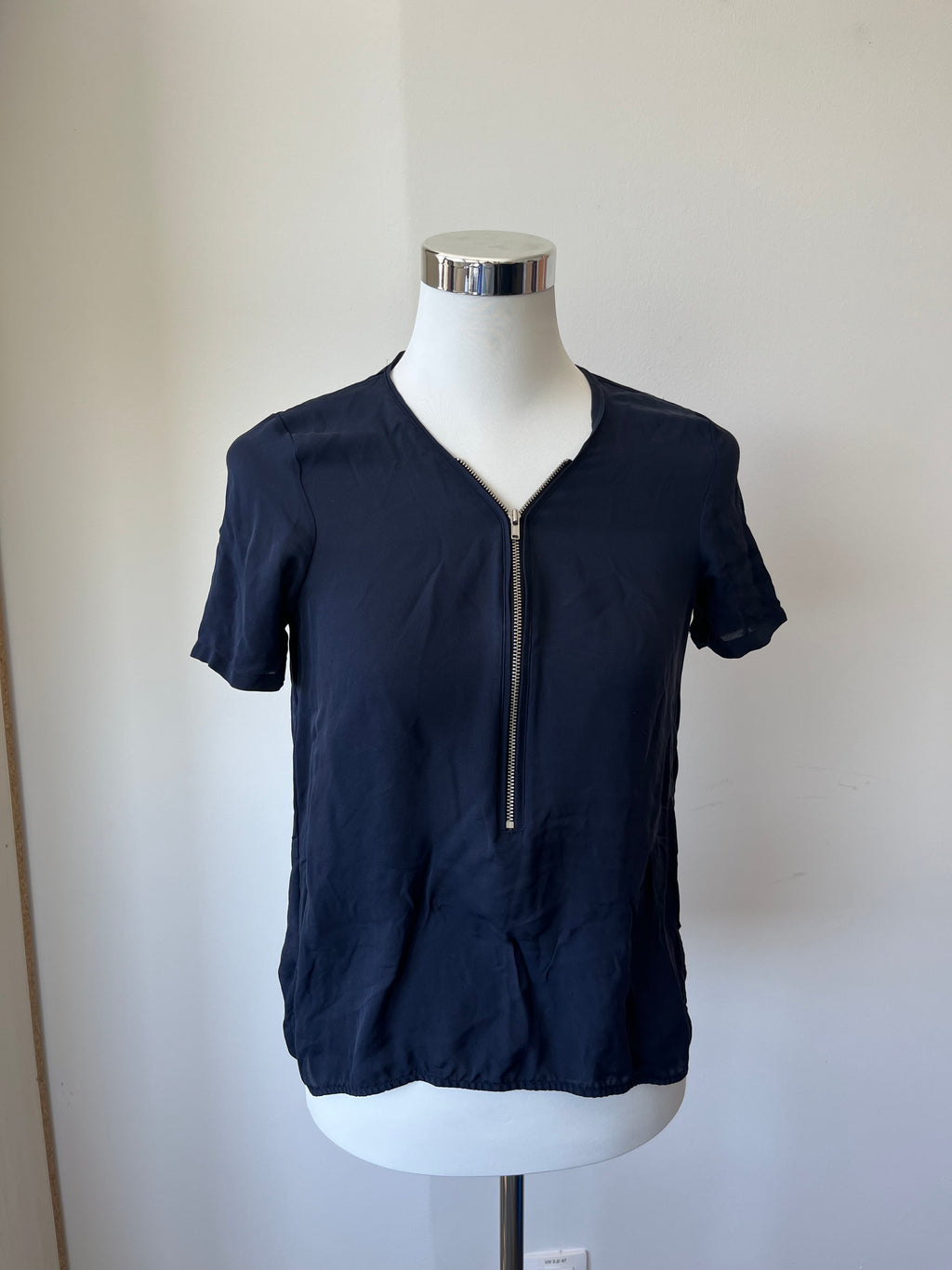The Kooples Seidenbluse S – Schwarz, Sehr Gut, Reißverschluss