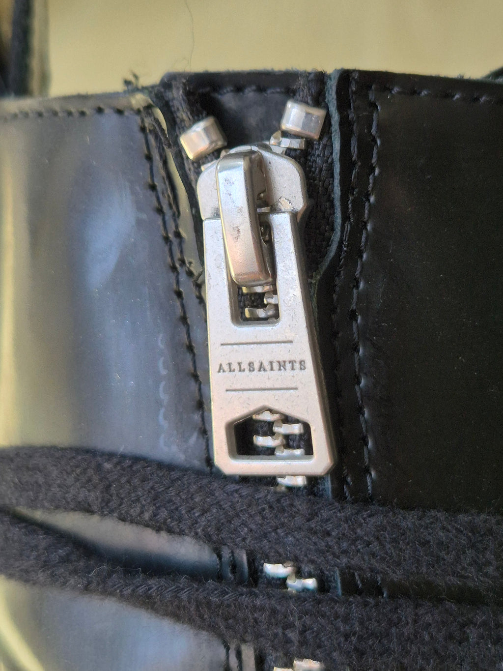 AllSaints Donita Leder Combat Boots | EU 39 | Schwarz | Sehr guter Zustand
