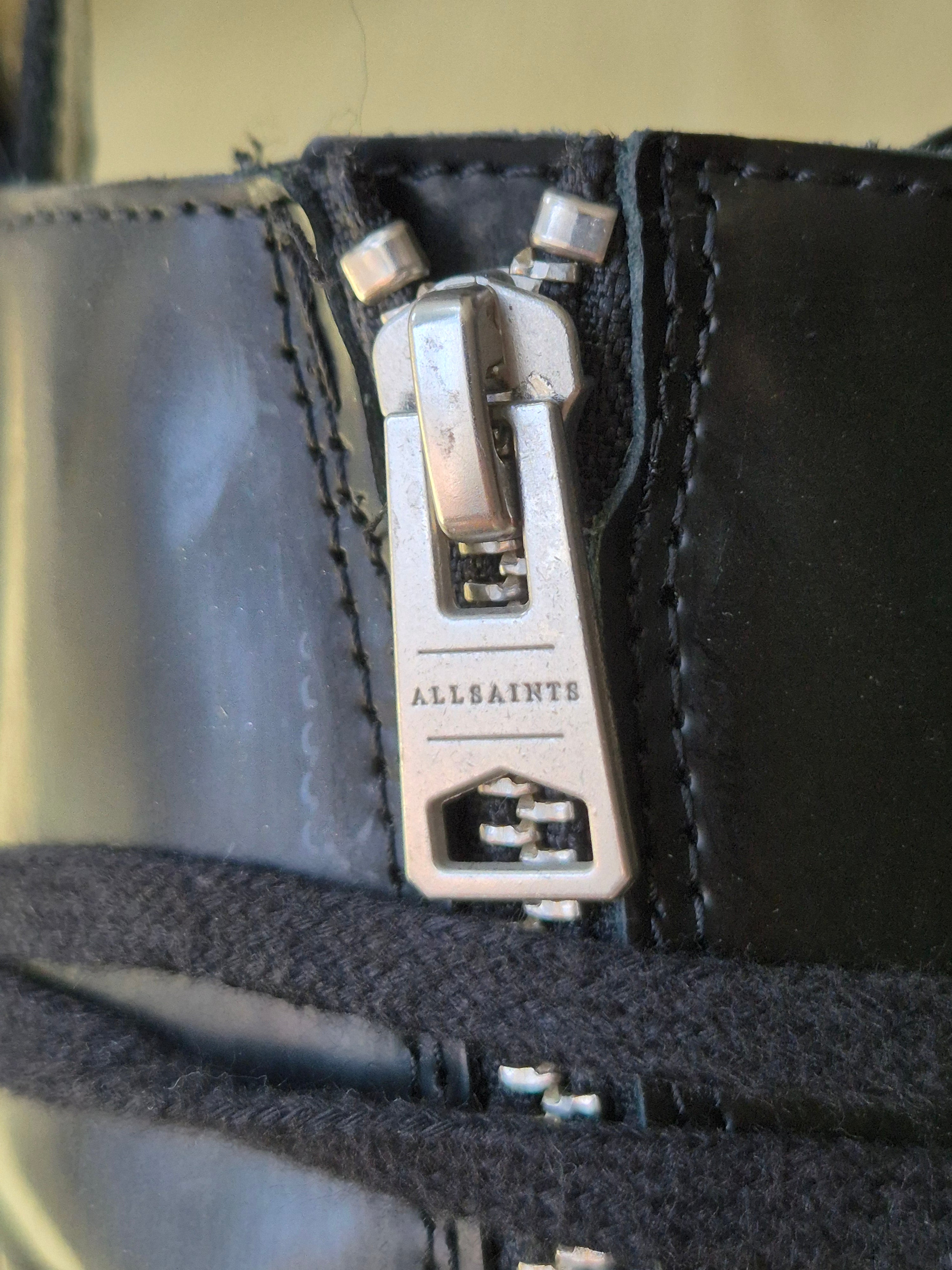 AllSaints Donita Leder Combat Boots | EU 39 | Schwarz | Sehr guter Zustand