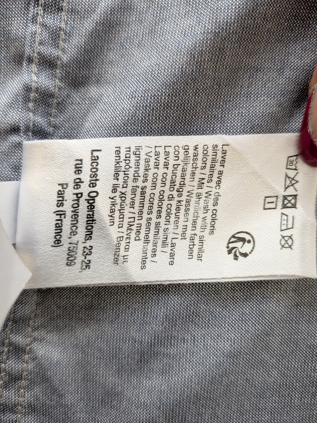 Lacoste Herren Slim Fit Hemd, hellblau, Gr. 39/15.5 – Stretch-Baumwolle, gut