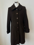 Newhouse Wollmix Car Coat Dunkelbraun Gr. 40 Sehr Gut