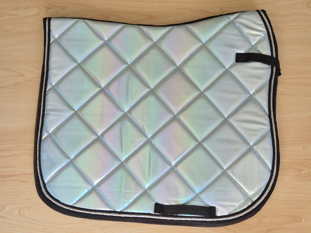 PP Equestrian “Aphrodite” Iridescent Silver Dressage Saddle Pad, Standard, VG