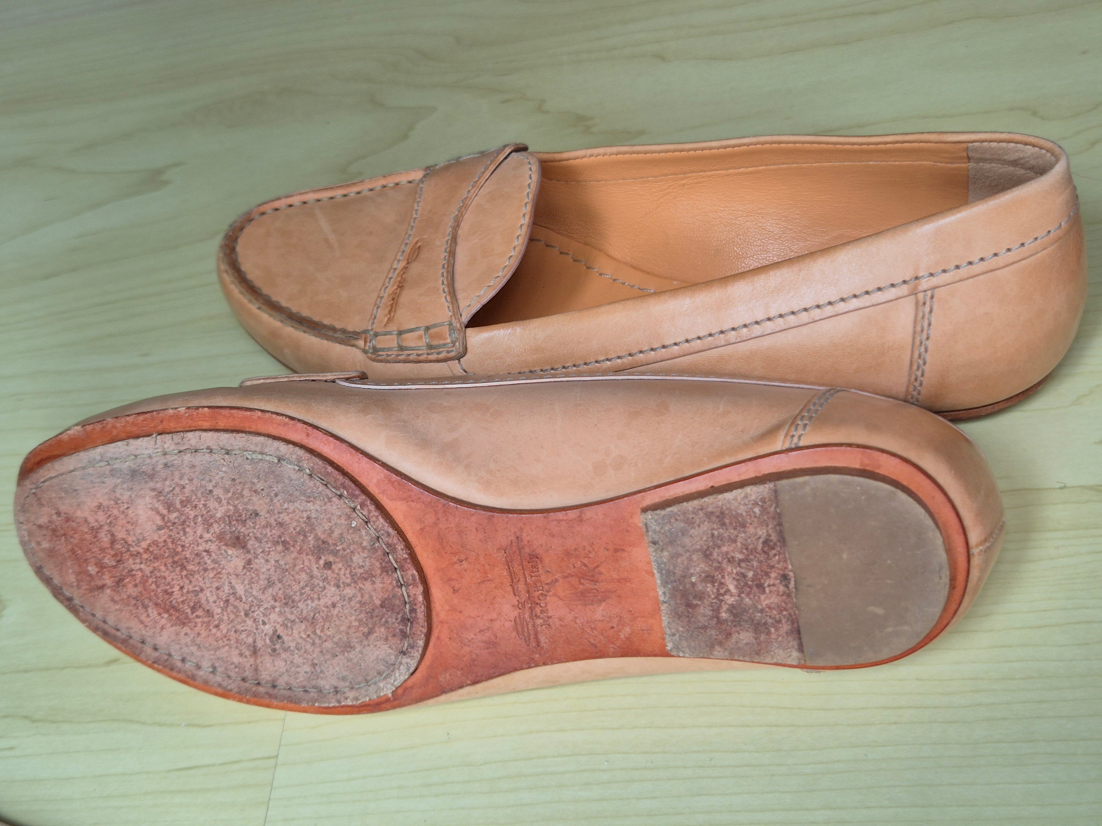 Santoni Damen Loafer – Leder, Beige, Größe 37, Sehr guter Zustand