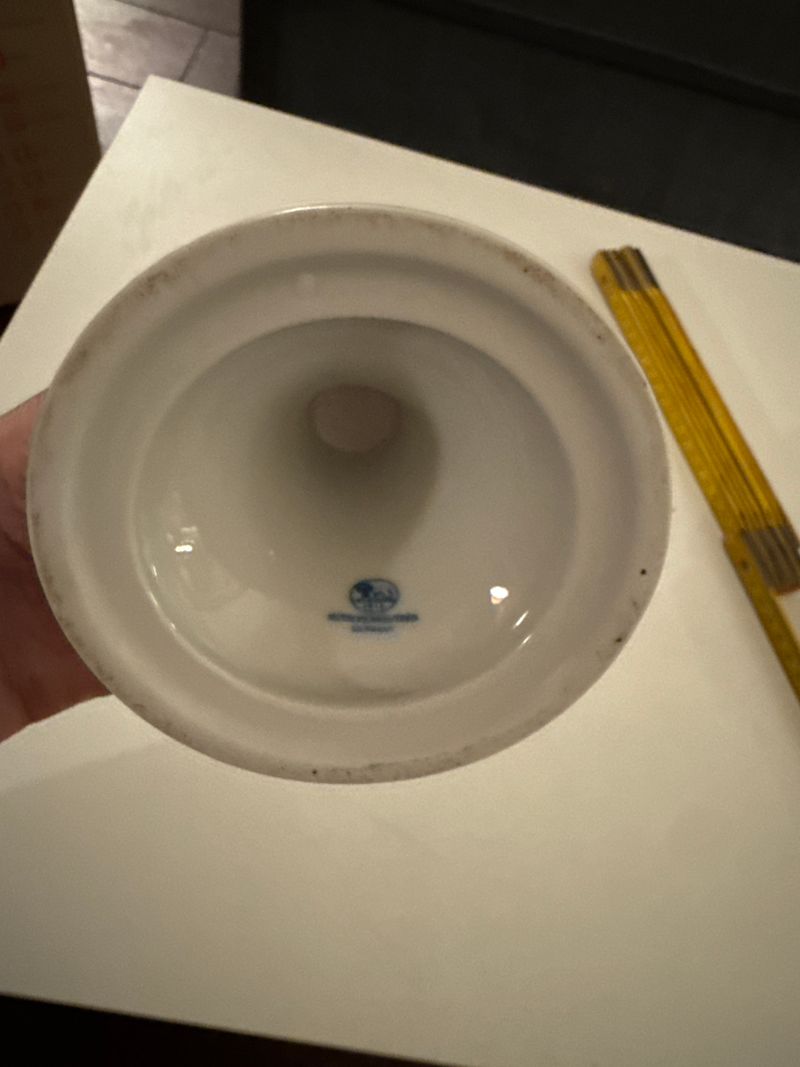 Hutschenreuther Blue Onion Porcelain Candle Holder, 8 cm, Very Good Condition