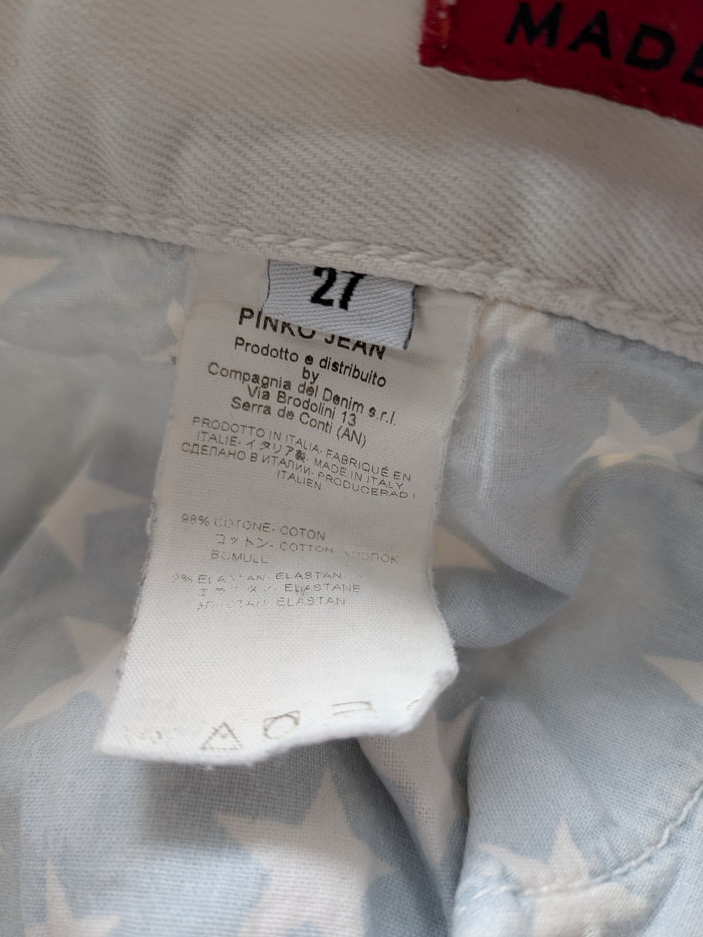 Pinko White Jeans Size 27 – Straight Fit Italian Denim, Normal Use