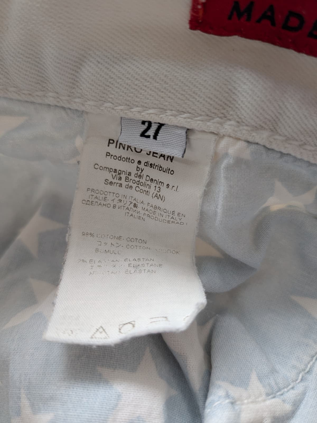 Pinko White Jeans Size 27 – Straight Fit Italian Denim, Normal Use