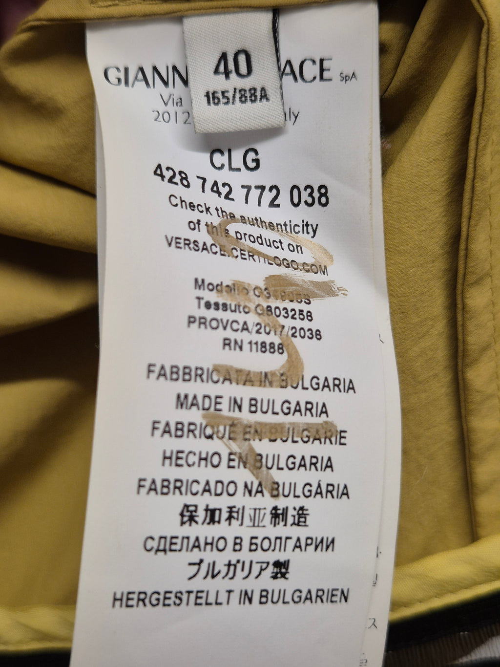 Versace Collection Bomberjacke – Senfgelb, IT 40 (EU 34/36), Guter Zustand