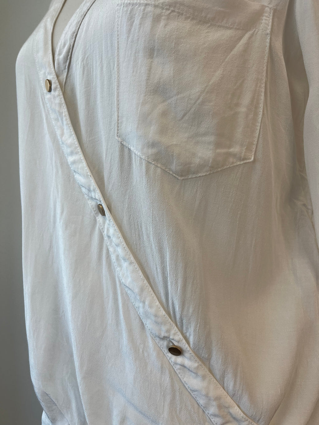 Karen by Simonsen wrap blouse, white, size 38, very good condition