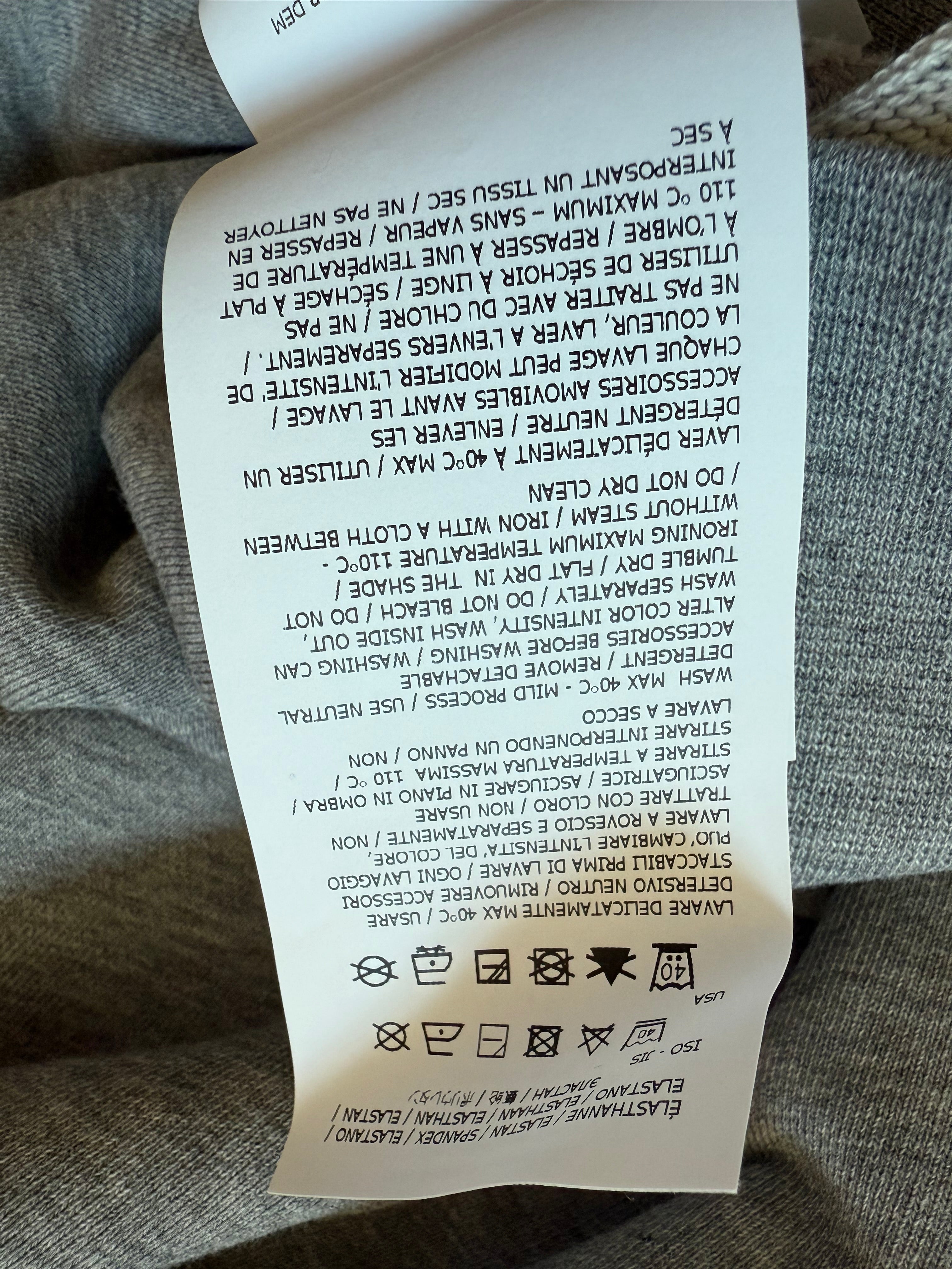 Stone Island Zip Hoodie – Grau Melange, Gr. M, Neu mit Etikett