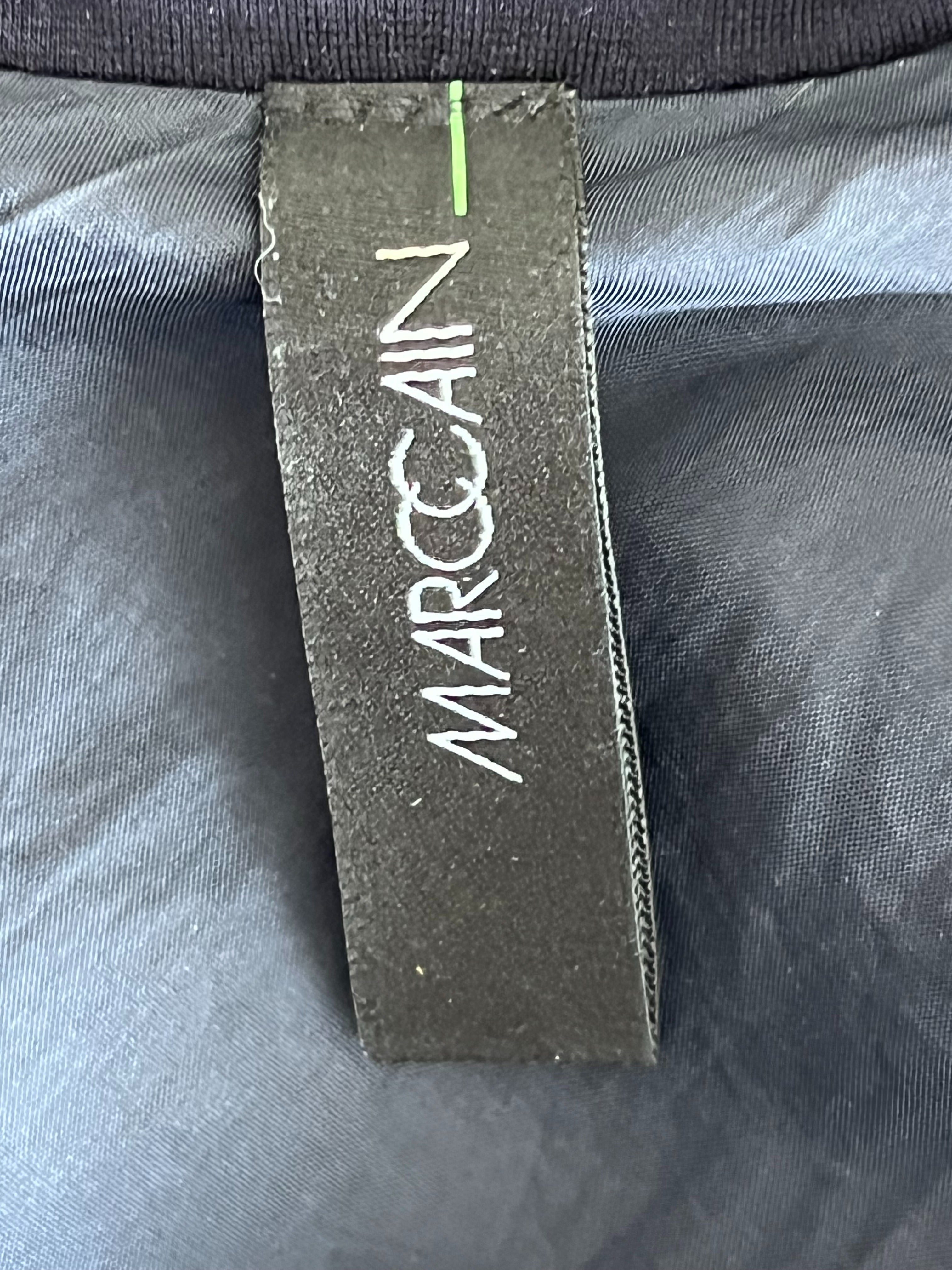Marc Cain J24 Blazer Navy Blue Cotton Blend N3 Very Good