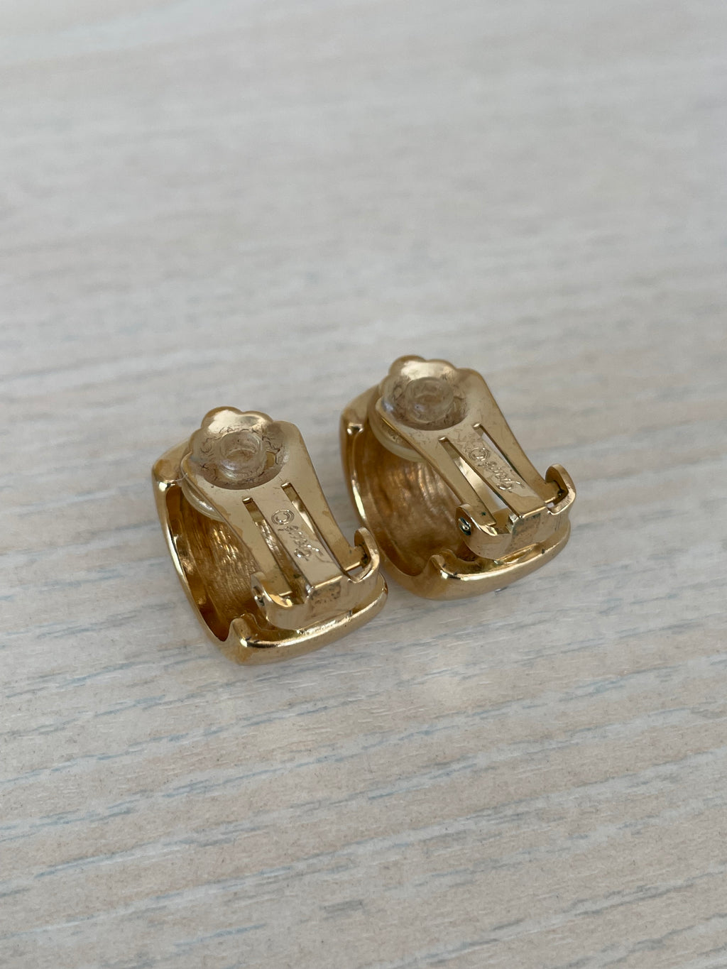 Vintage Swarovski Crystal Clip-On Earrings, Gold Tone, Medium, Very Good
