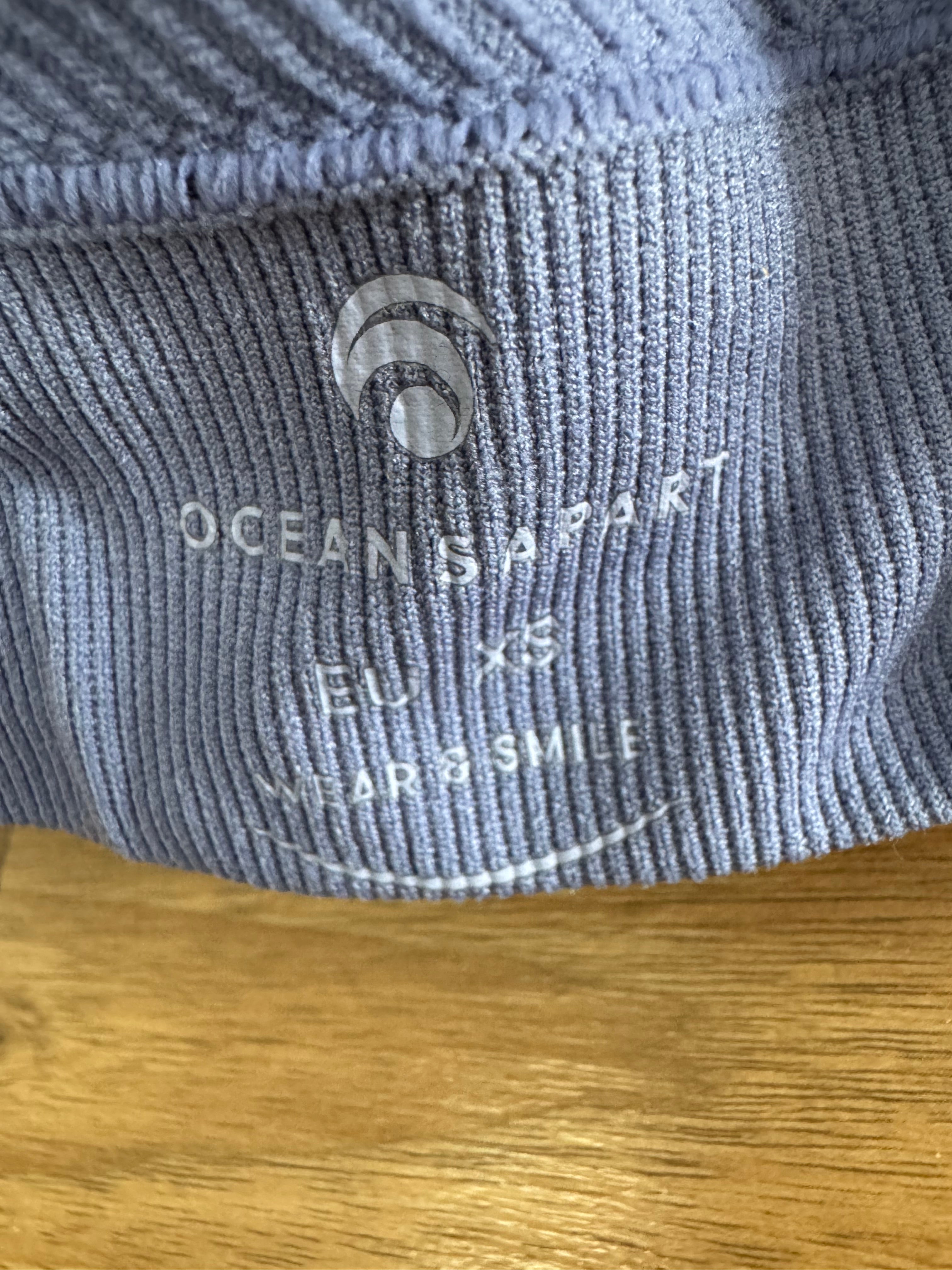 OceansApart Baby Bump Seamless Rib Set – Blue, Size XS, Good Condition