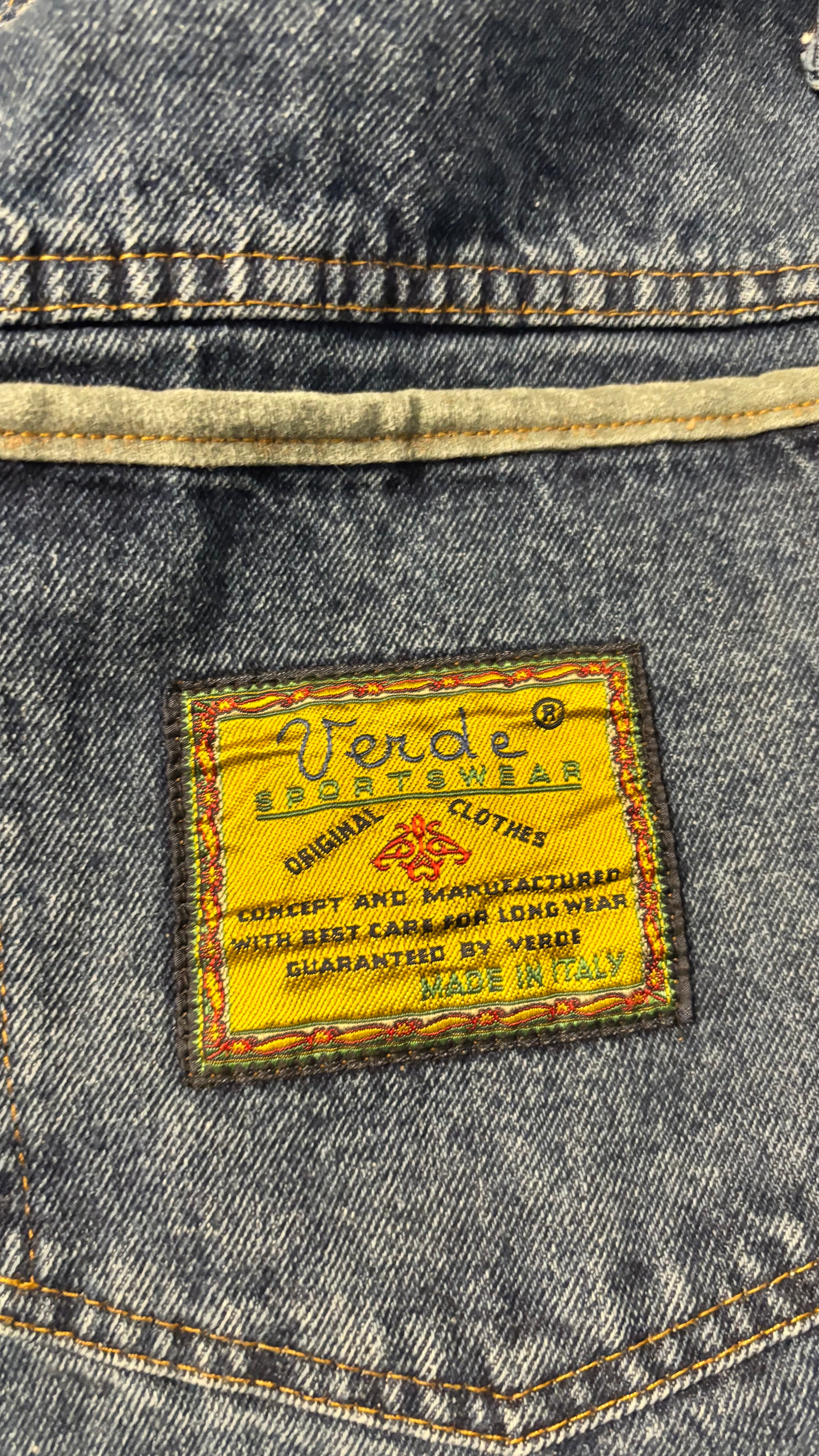 Verde Sport Jeans Blau High-Waist Tapered IT 40/W27 Sehr Gut