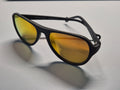 Monkeyglasses Camel 45-3 Sonnenbrille, Holzoptik, Amber Mirror, Gr. 54-18, Gut