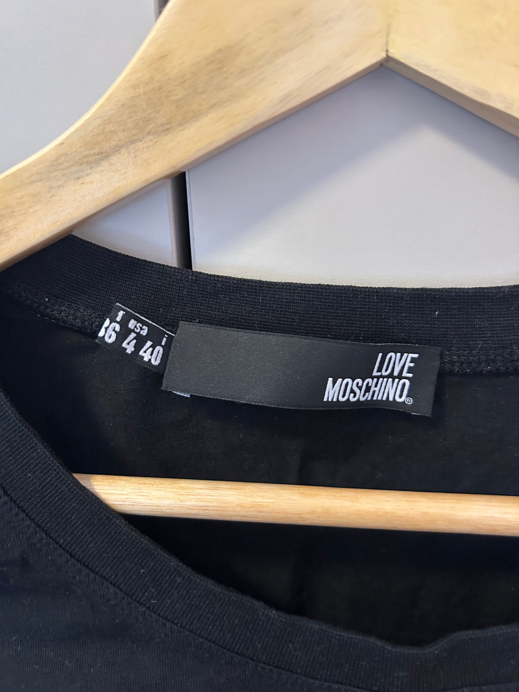 Love Moschino Pride Heart Tee | S (EU 48) | Schwarz Baumwolle | Sehr guter Zustand